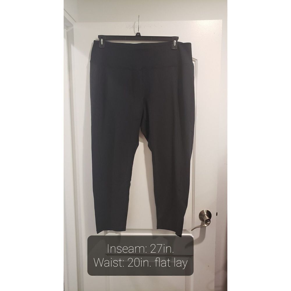 Behind The Seams By SHAPE‎ Metro Relaxed Fit Leggings Size 2X Black